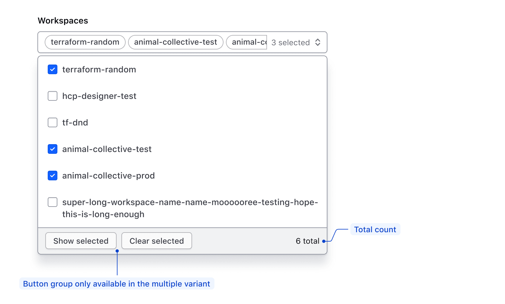 Generic content enabled before the list in both Single and Multiple components